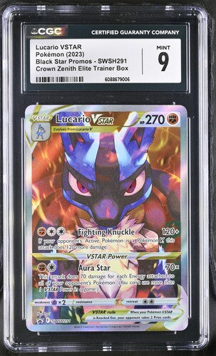 Pokemon: Lucario vstar - SWSH291 - Black Star Promos - CGC 9