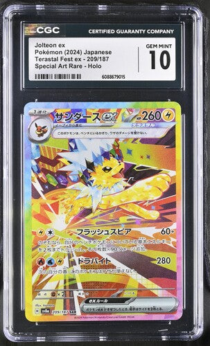 Pokemon: Jolteon ex - 209/187 - Terastal Fest ex - CGC 10