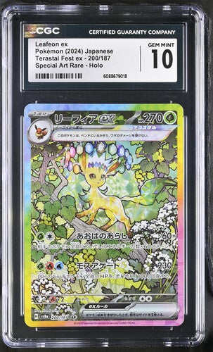 Pokemon: Leafeon ex - 200/187 - Terastal Fest ex - CGC 10