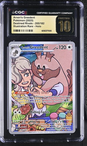 Pokemon: Arven's Greedent - 205/182 - Destined Rivals - CGC Pristine 10