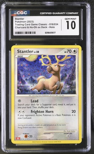 Pokemon: Stantler - 016/034 - Trading Card Game Classic - CGC 10 - VGMX