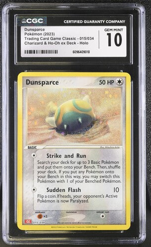 Pokemon: Dunsparce - 015/034  - Trading Card Game Classic - CGC 10 - VGMX