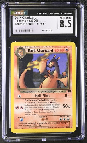Pokemon: Dark Charizard - 21/82 - Team Rocket - CGC 8.5