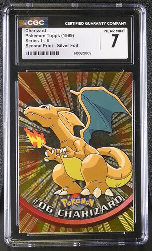 Pokemon: Charizard - Silver Foil - Pokemon Topps - CGC 7