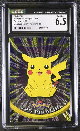 Pokemon: Pikachu - Silver Foil - Pokemon Topps - CGC 6.5