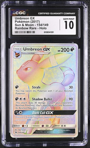 Pokemon: Umbreon gx - 154/149 - Sun & Moon - CGC 10