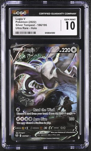 Pokemon: Lugia - 186/195 - Silver Tempest - CGC 10