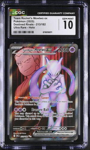 Pokemon: Team Rocket's Mewtwo ex - 213/182 - CGC 10 - VGMX