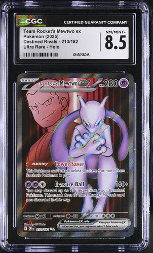 Pokemon: Team Rocket's Mewtwo ex - 213/182 - CGC 8.5 - VGMX