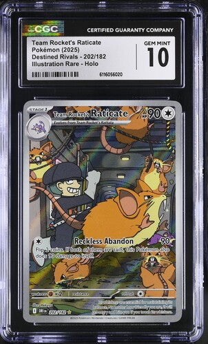 Pokemon: Team Rocket's Raticate - 202/182 - CGC 10 - VGMX