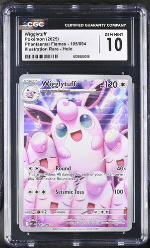 Pokemon: Wigglytuff - Phantasmal Flames - CGC 10 - VGMX