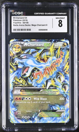 Pokemon: M Charizard EX 69/106 - Flashfire - CGC 8 - VGMX
