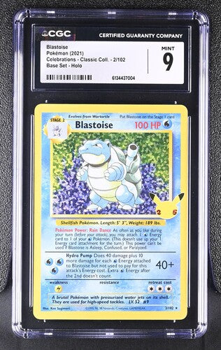 Pokémon: Blastoise - 2/102 - CGC 9 - VGMX