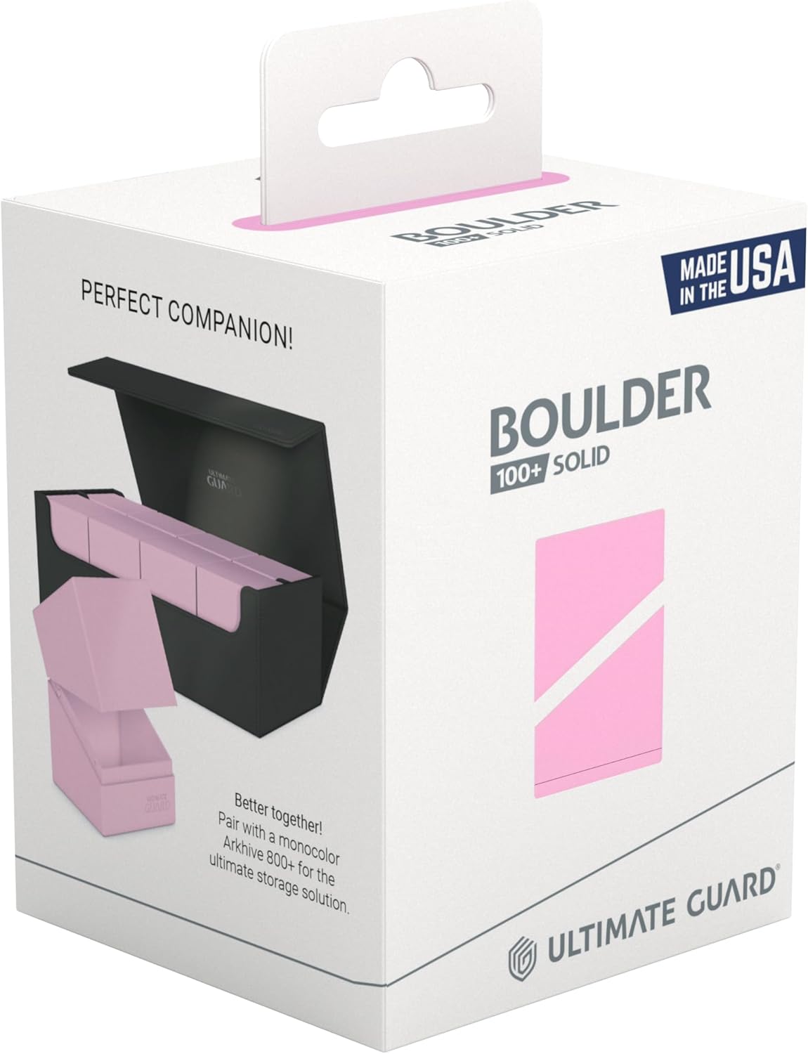 Ultimate Guard: Boulder 100+ Solid Candy Pink Deck Box - VGMX