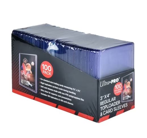 Ultra Pro 3X4 Regular Top Loads And Soft Sleeves 100 Count Pack - VGMX