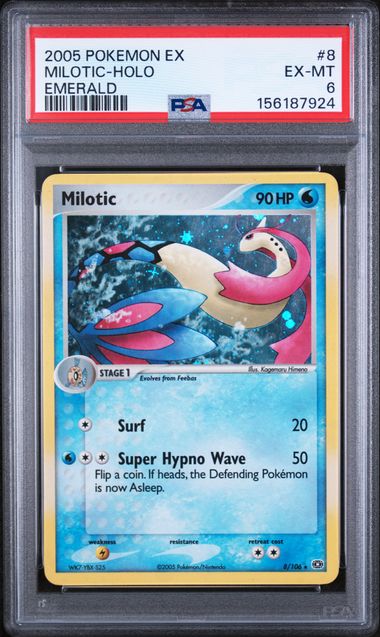 Pokémon: Milotic - 8/106 - EX Emerald - PSA 6 - VGMX