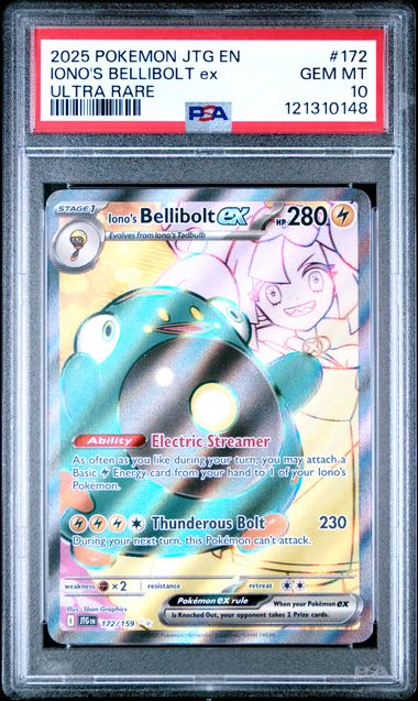 Pokémon: Iono's Bellibolt ex - 172/159 - PSA 10 - VGMX