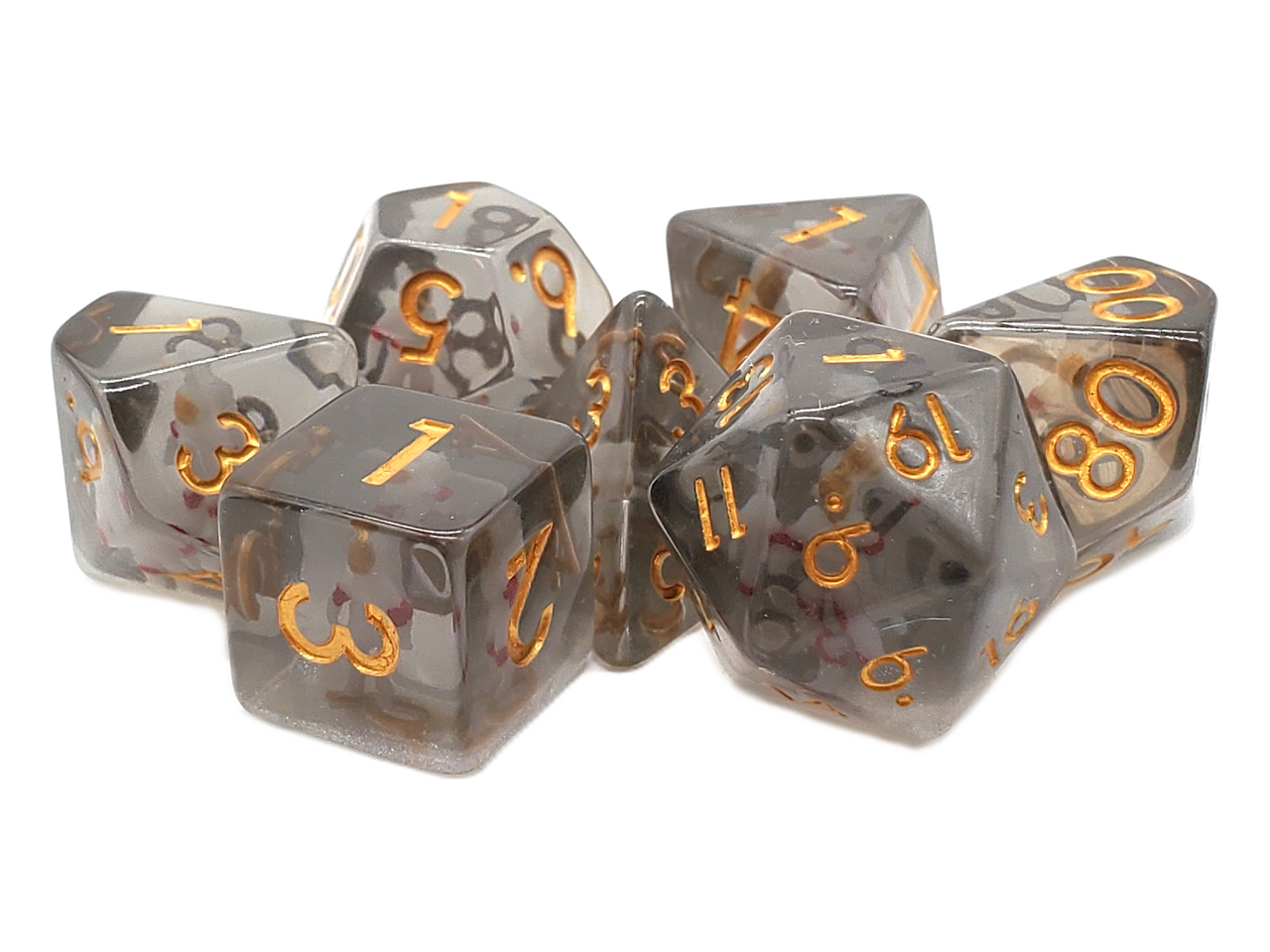 Old School 7 Piece DnD RPG Dice Set: Infused - Astronaut