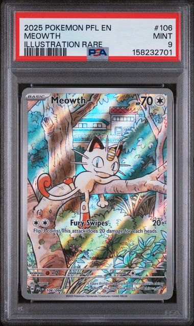 Pokémon: Meowth - 106/94 - Phantasmal Flames - PSA 9 - VGMX