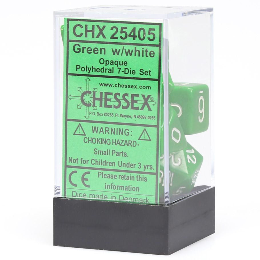 7-Set Cube Opaque Green with white - VGMX