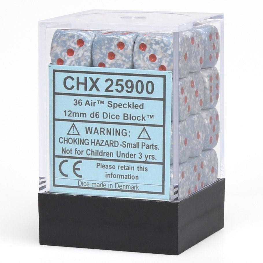 d6 Cube 12mm Speckled Air - VGMX