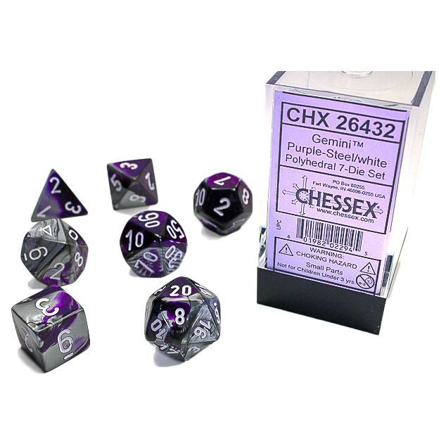 7-Set Cube Gemini Purple and Steel with White - VGMX