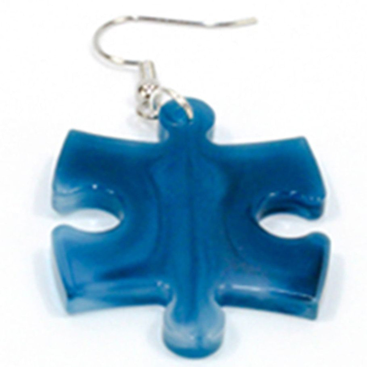 Hook Earrings Puzzle Piece Pair (Assorted Dice Colors)