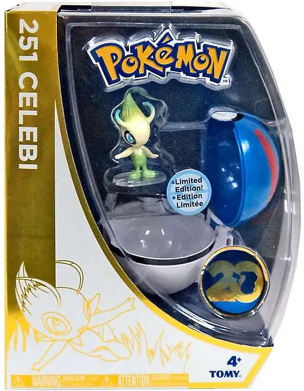 Pokemon 20th Anniversary Clip n Carry Pokeball Celebi with Great Ball