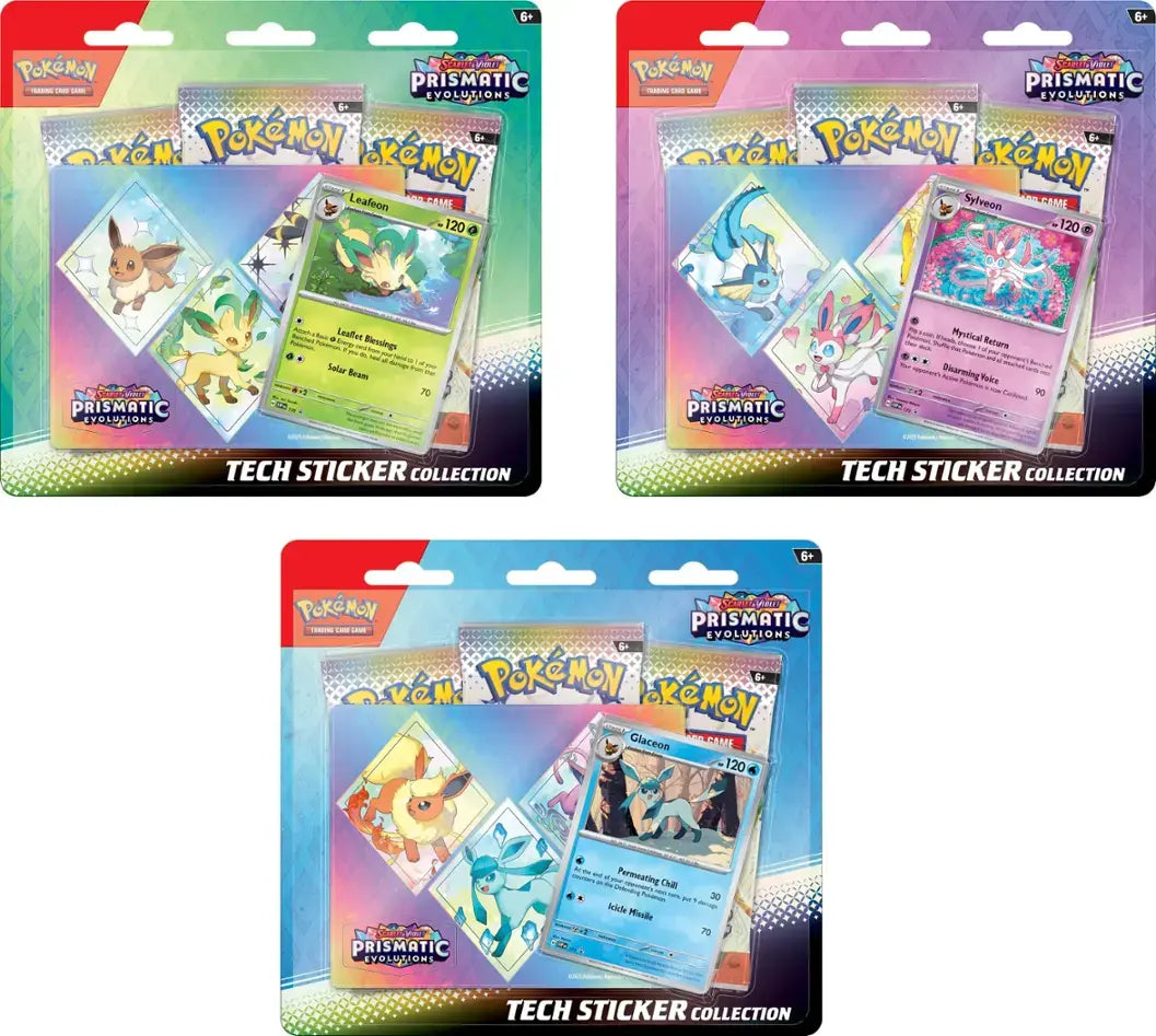 Pokémon Prismatic Evolutions Tech Sticker Collection