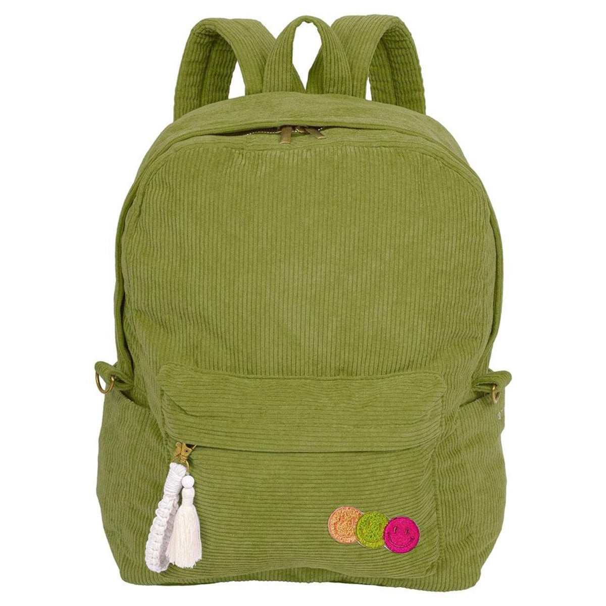 Full Size Corduroy Backpack: Green