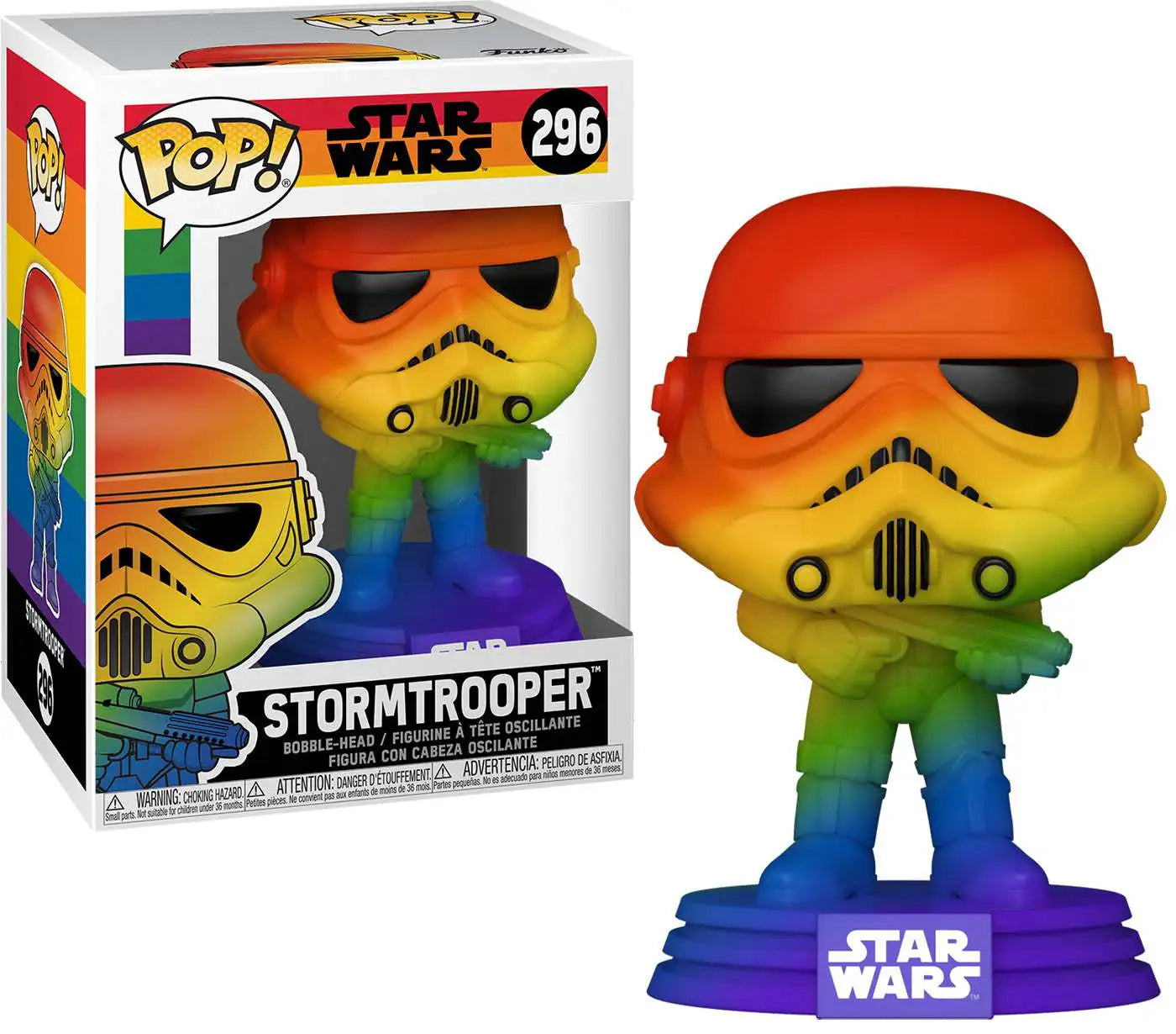 Funko Pride POP! Star Wars Stormtrooper Vinyl Figure #296 [Rainbow]