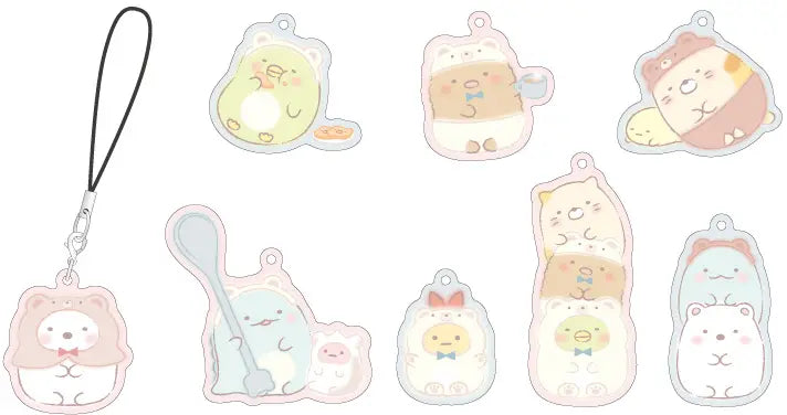 "Ouchi de Kuma Cafe" Metal Charm Straps Box