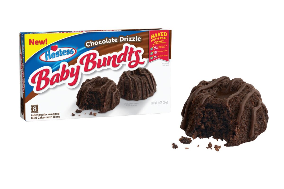 HOSTESS BABY BUNDTS CHOCOLATE DRIZZEL