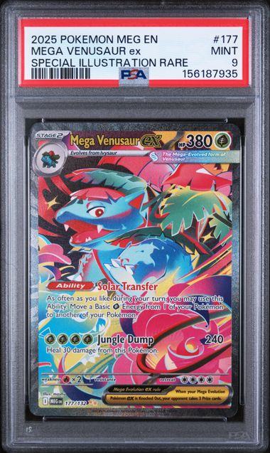 Pokémon: Mega Venusaur ex - 177/132 - Mega Evolutions - PSA 9 - VGMX