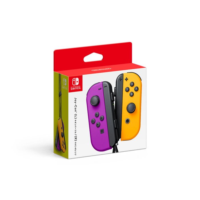 Wireless Joy-Con (L/R) for Switch and Switch 2 - Neon Purple/Orange JP - VGMX