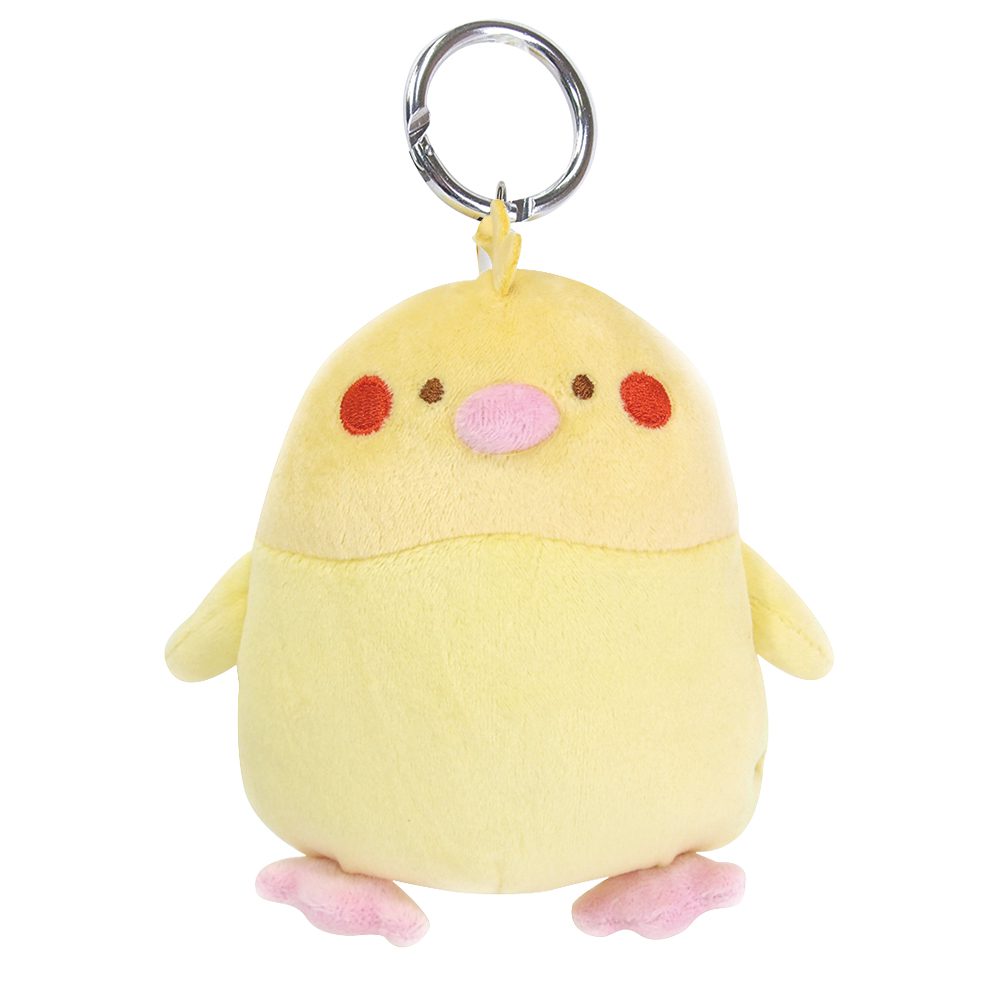 Hughug Mocchiri Reel Keychain with a Pocket Inko Yellow