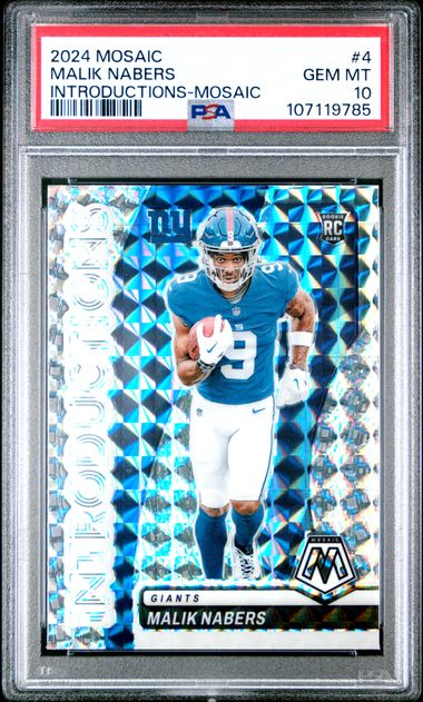 2024 Panini Mosaic Introductions - Malik Nabers - Mosaic - PSA 10 - VGMX