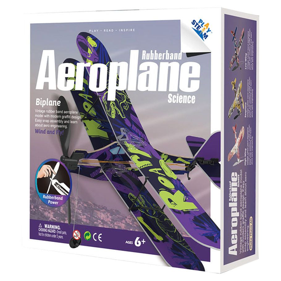 Rubber Band Airplane Science - Biplane - VGMX
