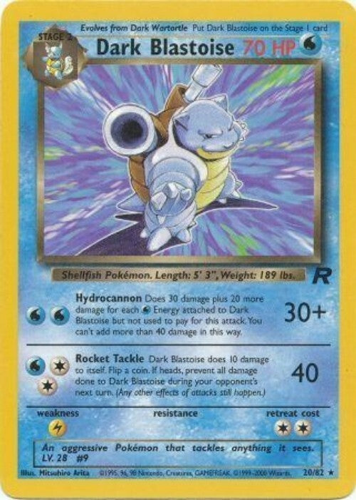 Pokemon: Dark Blastoise 20/82 - Unlimited Team Rocket - VGMX