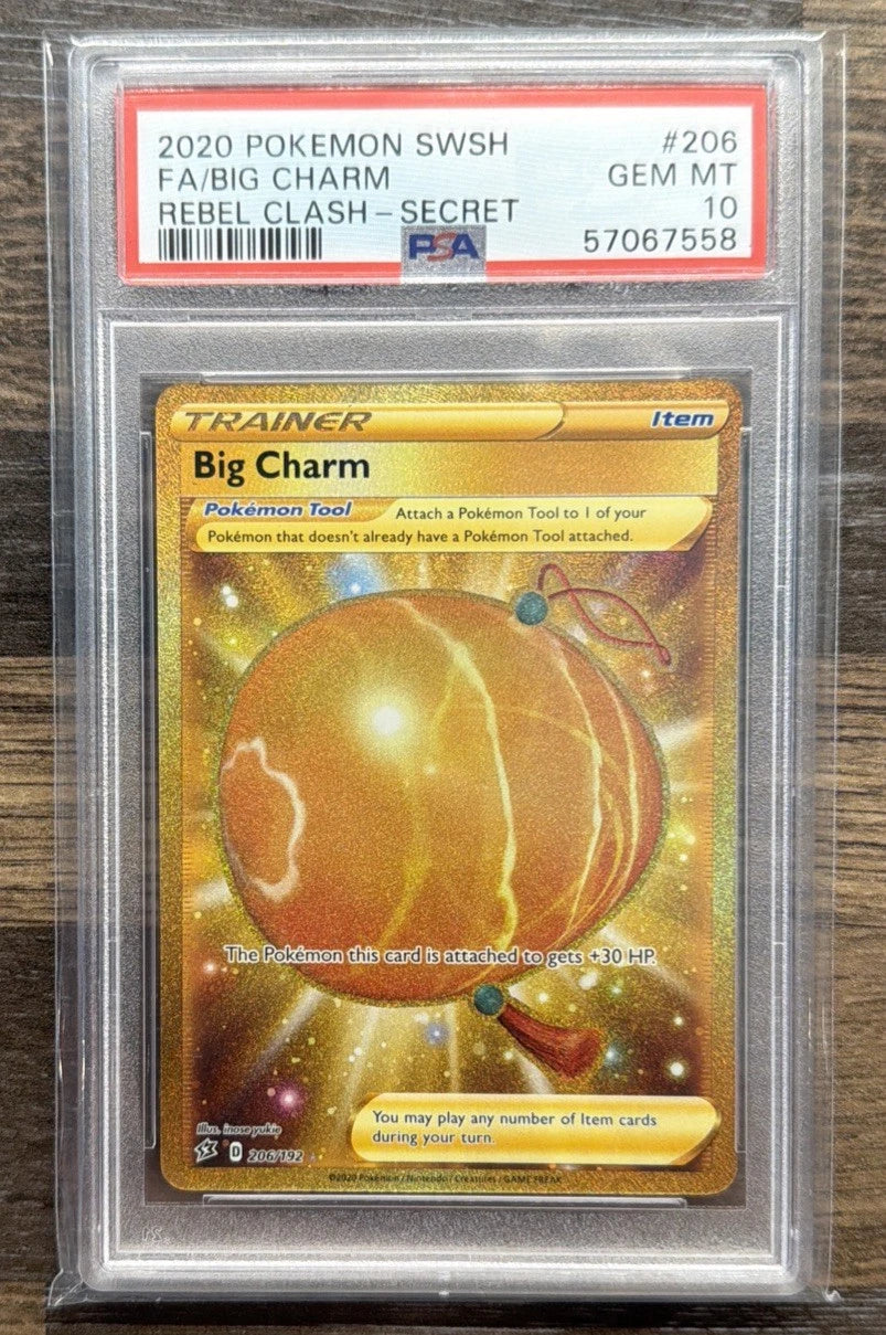 Pokémon: Big Charm (Secret) - 206/192 - PSA 10