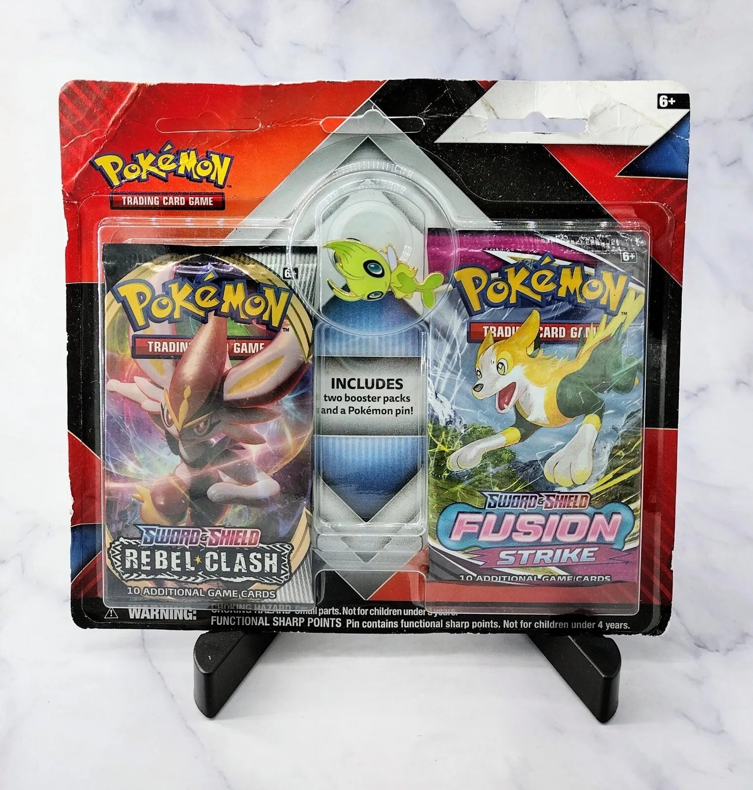 Pokémon Rebel Clash/Fusion Strike Double Blister Pack with Celebi Pin