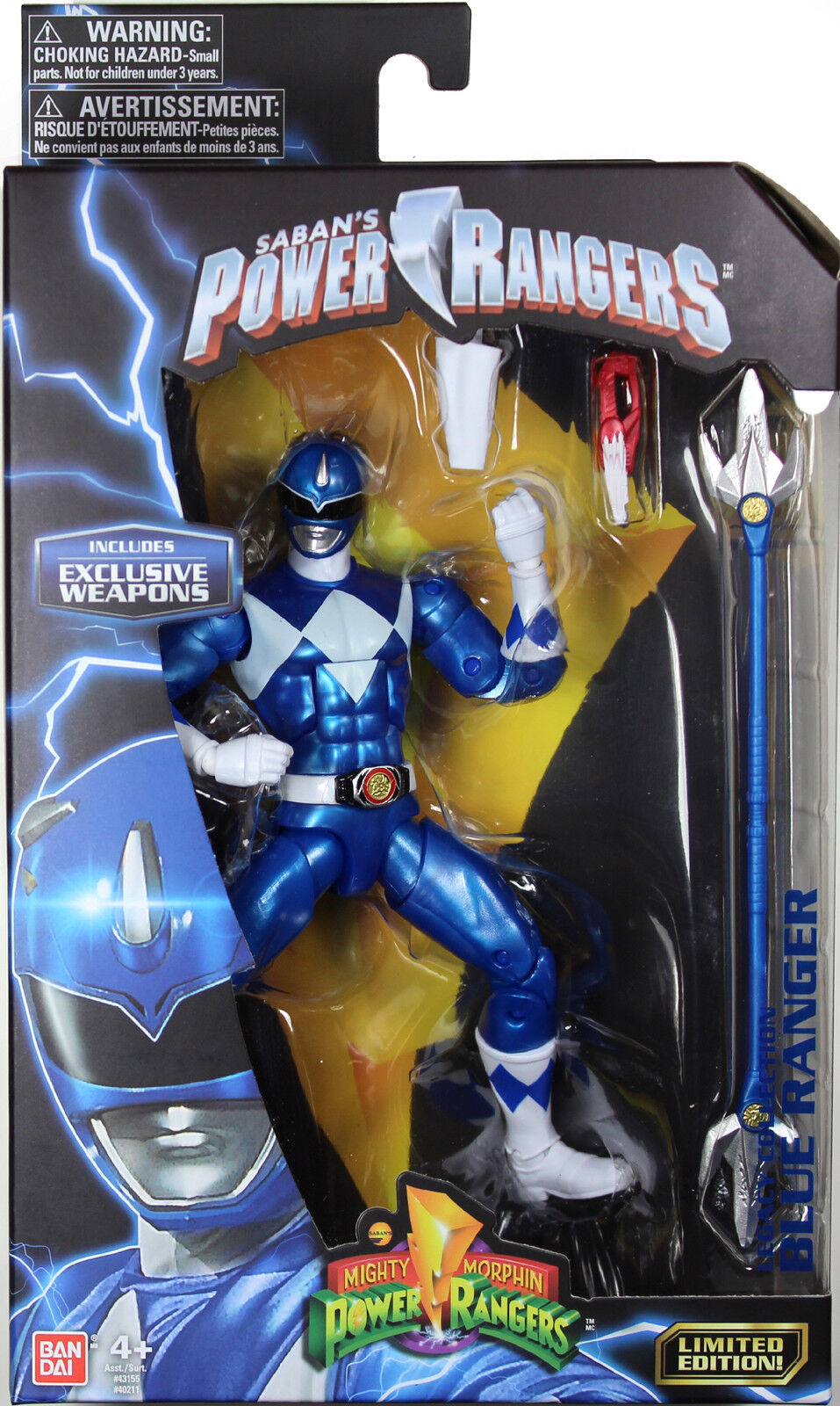 Power Rangers Mighty Morphin Legacy Blue Ranger Action Figure [Metallic, MMPR]