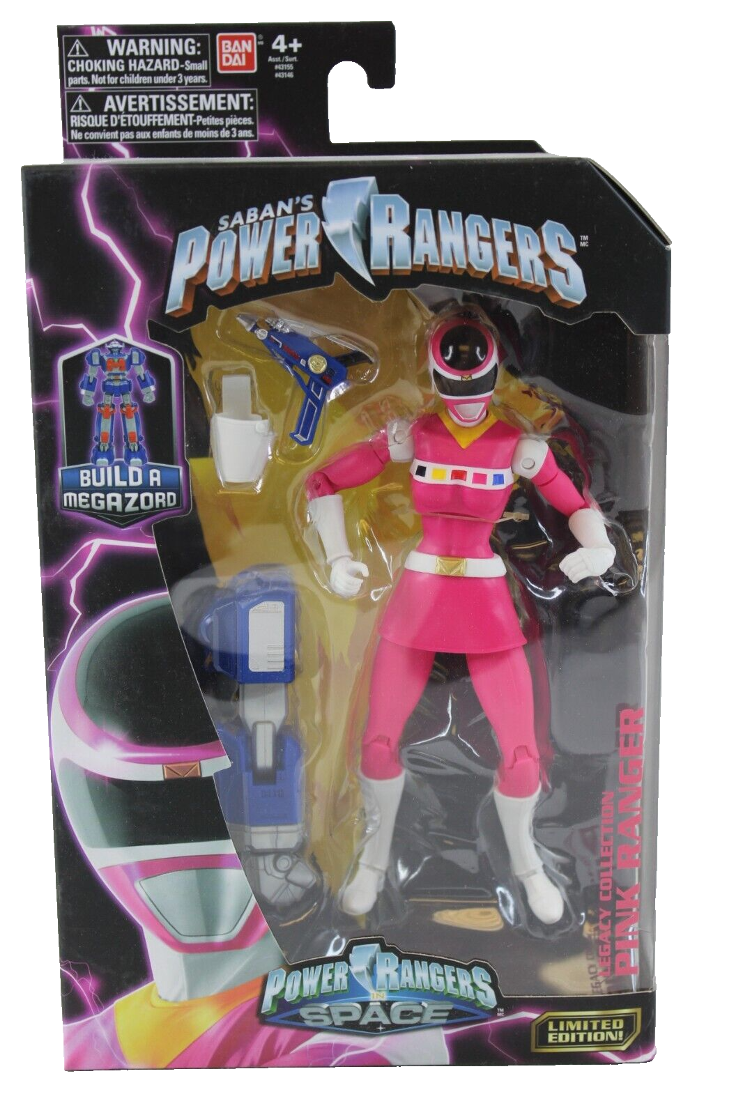 Power Rangers in Space Legacy Pink Ranger Figure 2018 Bandai Build a Megazord