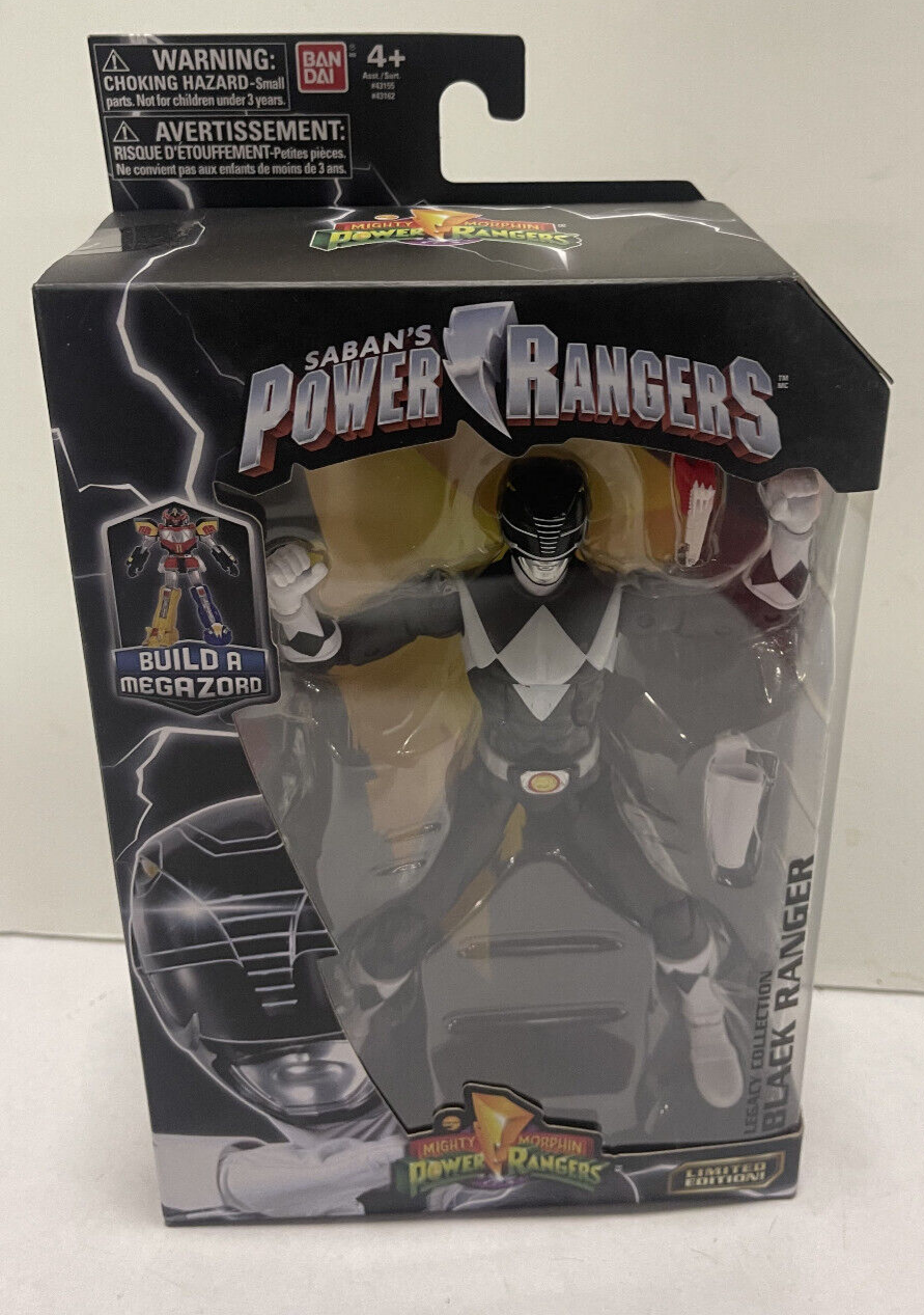 Power Rangers Mighty Morphin Legacy Build A Megazord Black Ranger Action Figure [MMPR]