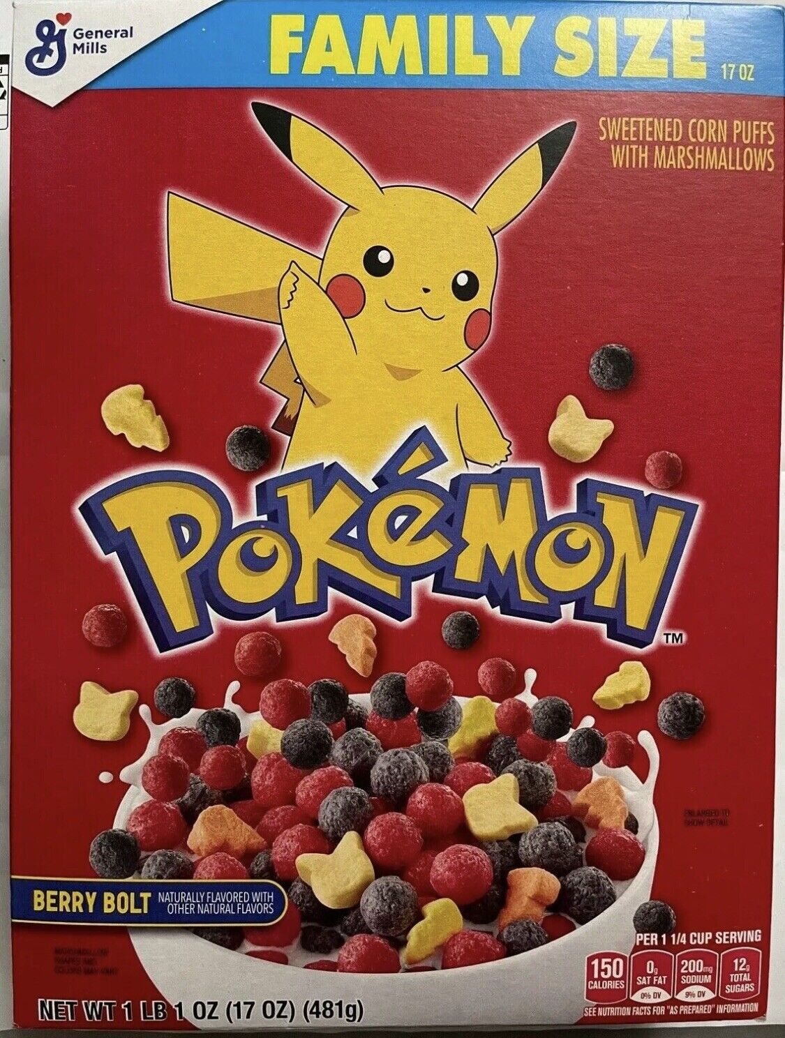 Pokemon Berry Bolt Cereal - EXPIRED