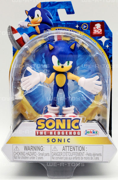 Sonic the Hedgehog 30th Anniversary Sonic Shrug Figure Jakks Pacific 2021 NRFP