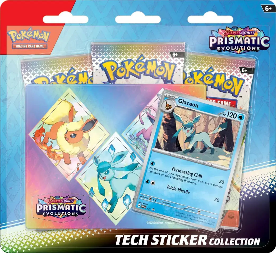 Pokémon Prismatic Evolutions Tech Sticker Collection