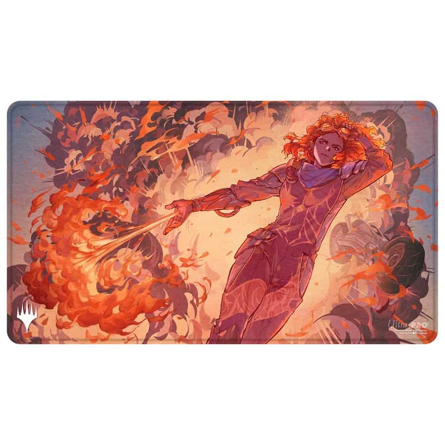 ULTRA PRO: MAGIC THE GATHERING: AETHERDRIFT: BLACK STITCHED PLAYMAT SPECIAL GUEST: CHANDRA'S IGNITION