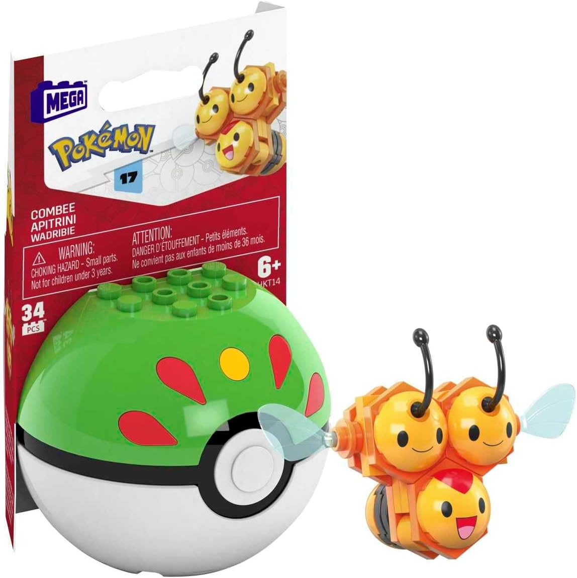 Mega Construx Pokemon Combee Building Set with Friend Ball - VGMX