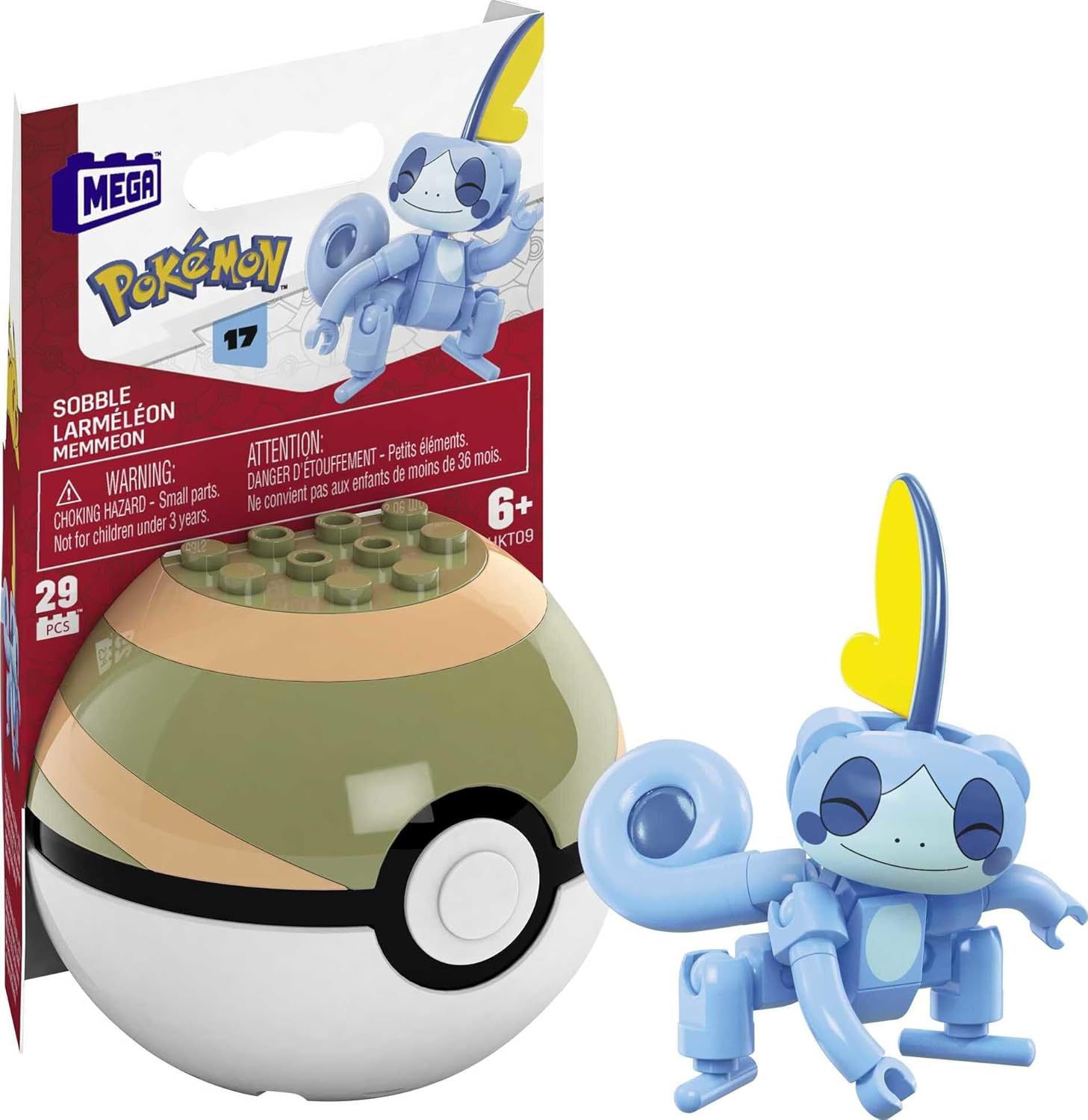 Mega Construx Pokemon Sobble Building Set with Nest Ball - VGMX